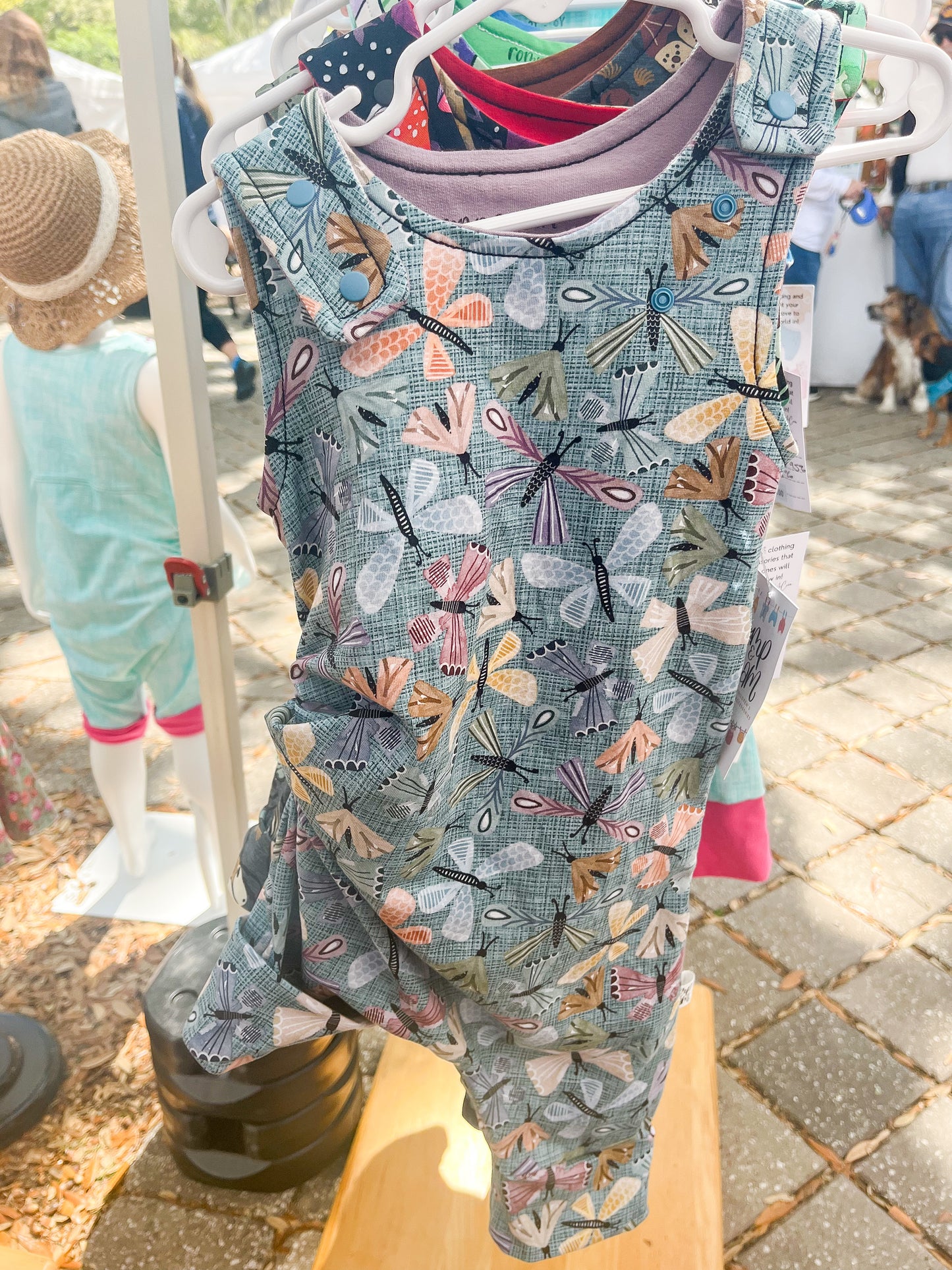 12M-3T Romperalls Shorts ; Butterflies