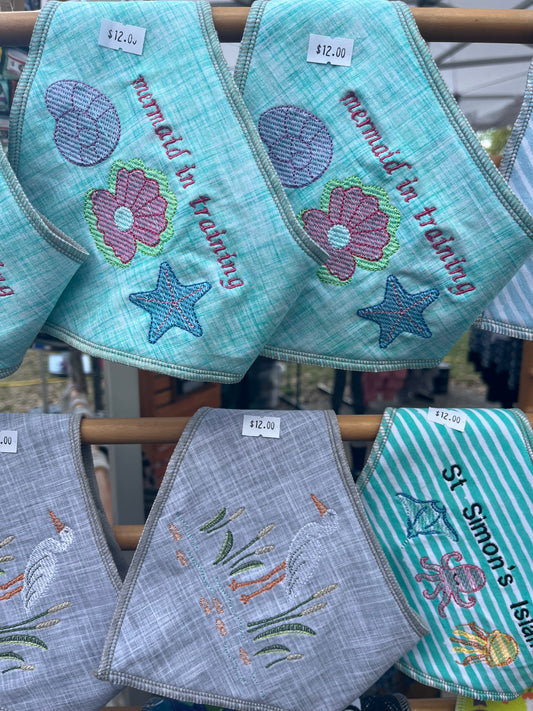 Embroidered Bandana Bibs (Assorted)