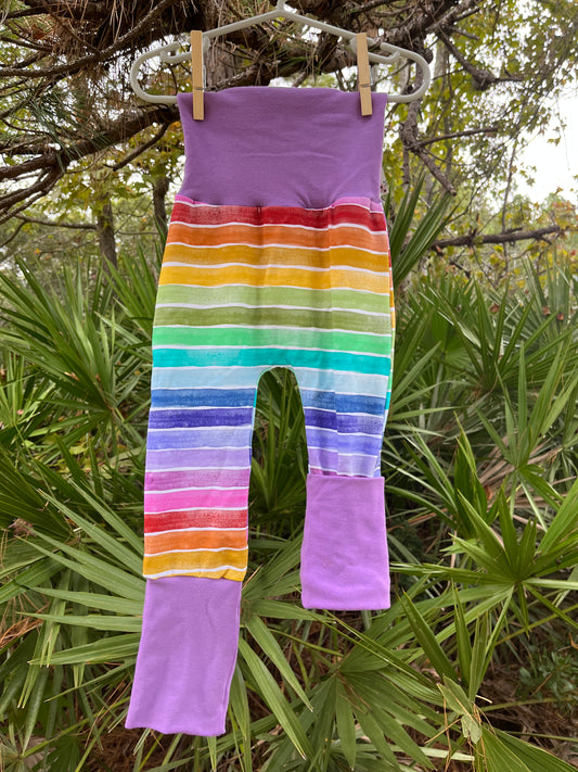 Grow With Me Pants - Rainbow Stripes