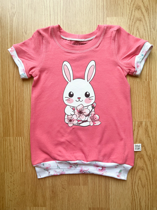 Grow-With-Me Tunic Top - Cherry Blossom Bunnies