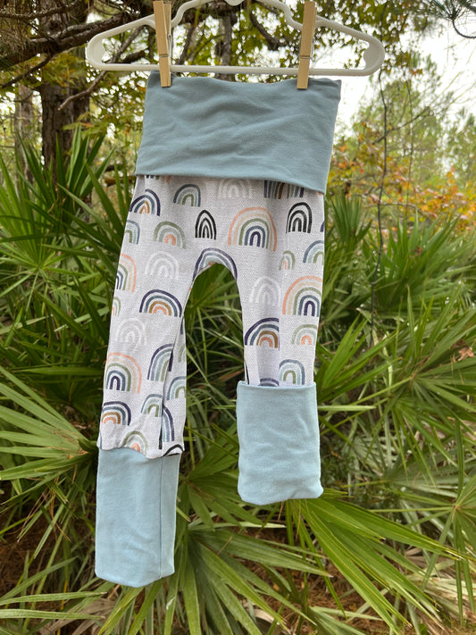 Grow With Me Pants - Cool Tone Rainbows