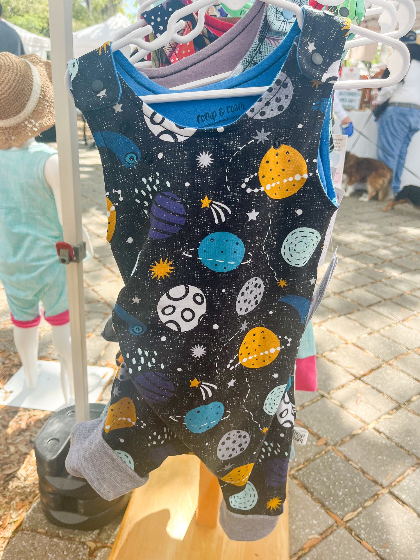 12M-3T Romperalls Shorts ; Planets