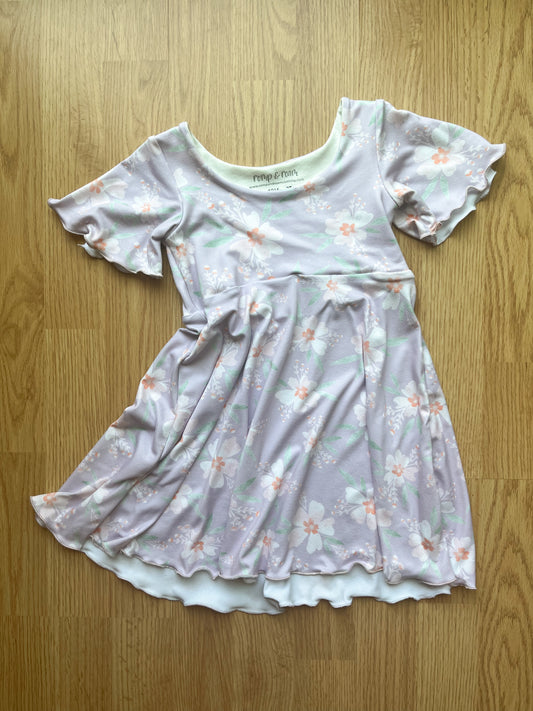 Grow-With-Me Dress - Lilac Cherry Blossoms