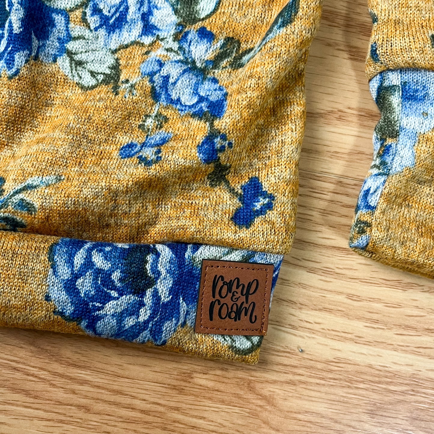 Grow-With-Me Oversized Sweater - Mustard Floral