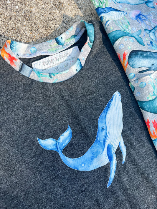Grow With Me Whale Set or Shirt Only Options