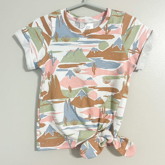 Desert Mountains Knotted Tee