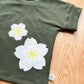 Grow-With-Me Dolman Tee - Army Green Blossoms