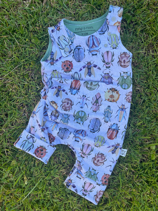 3M-12M Romperalls Shorts ; Beetles