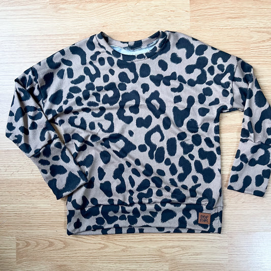 Grow-With-Me Oversized Sweater - Leopard Print