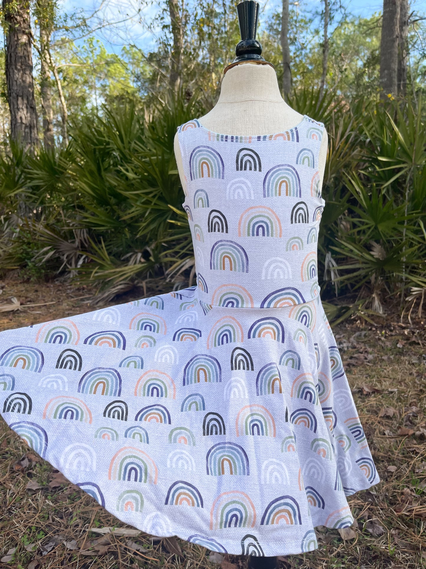 Grow-With-Me Summer Dress / Neutral Rainbows