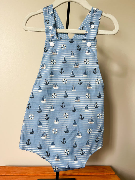 Adjustable Romper - Boats - made by MaggieRocket