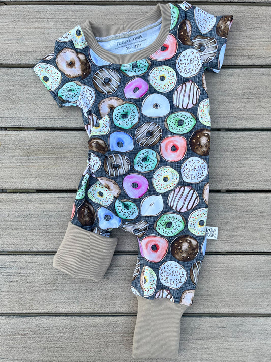 Grow With Me Romper - Donuts