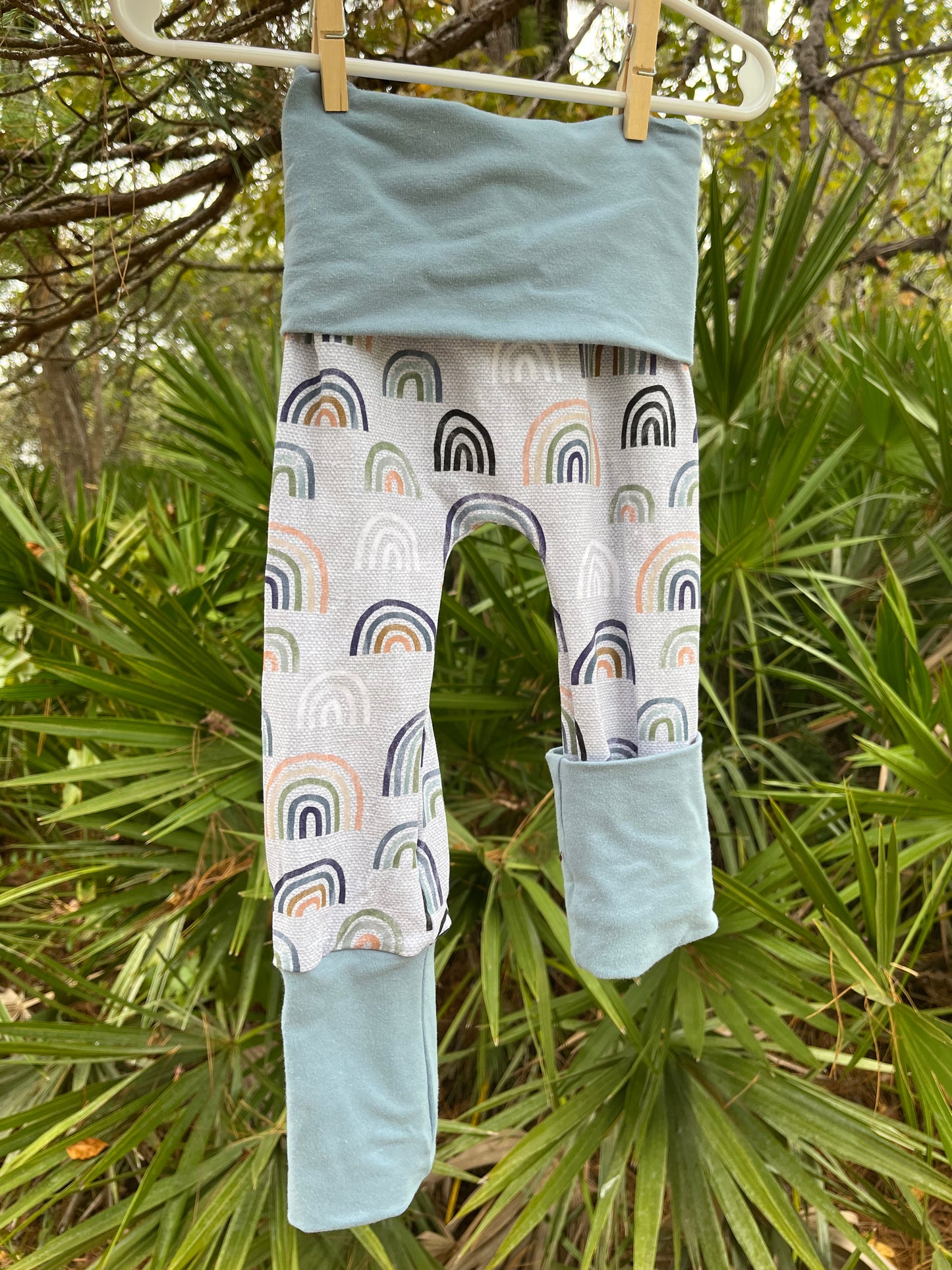 Grow With Me Pants - Cool Tone Rainbows