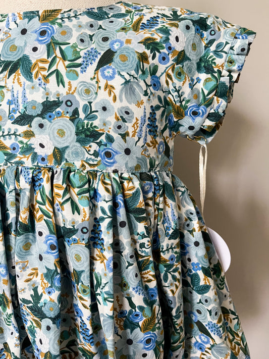 Blue Floral Dress- made by MaggieRocket