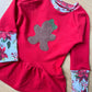 Grow With Me Peplum Sweatshirt - Gingerbread on Red