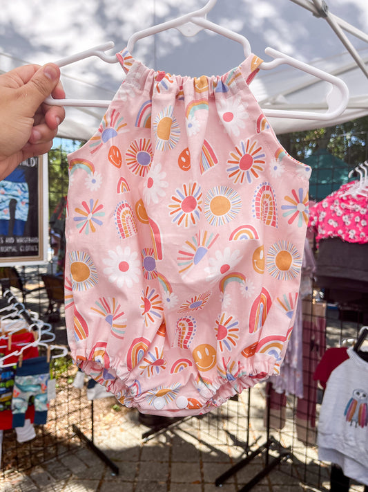 Happy Rainbow Bubble Romper - by MaggieRocket