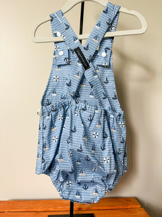 Adjustable Romper - Boats - made by MaggieRocket