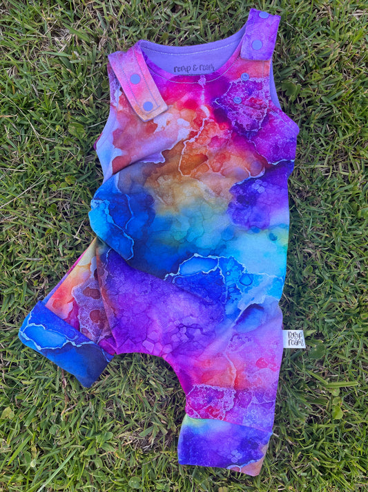 3M-12M Romperalls Shorts ; Color Dye