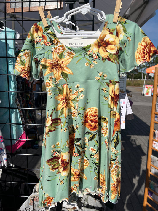 Grow-With-Me Dress - Tropical Lilies