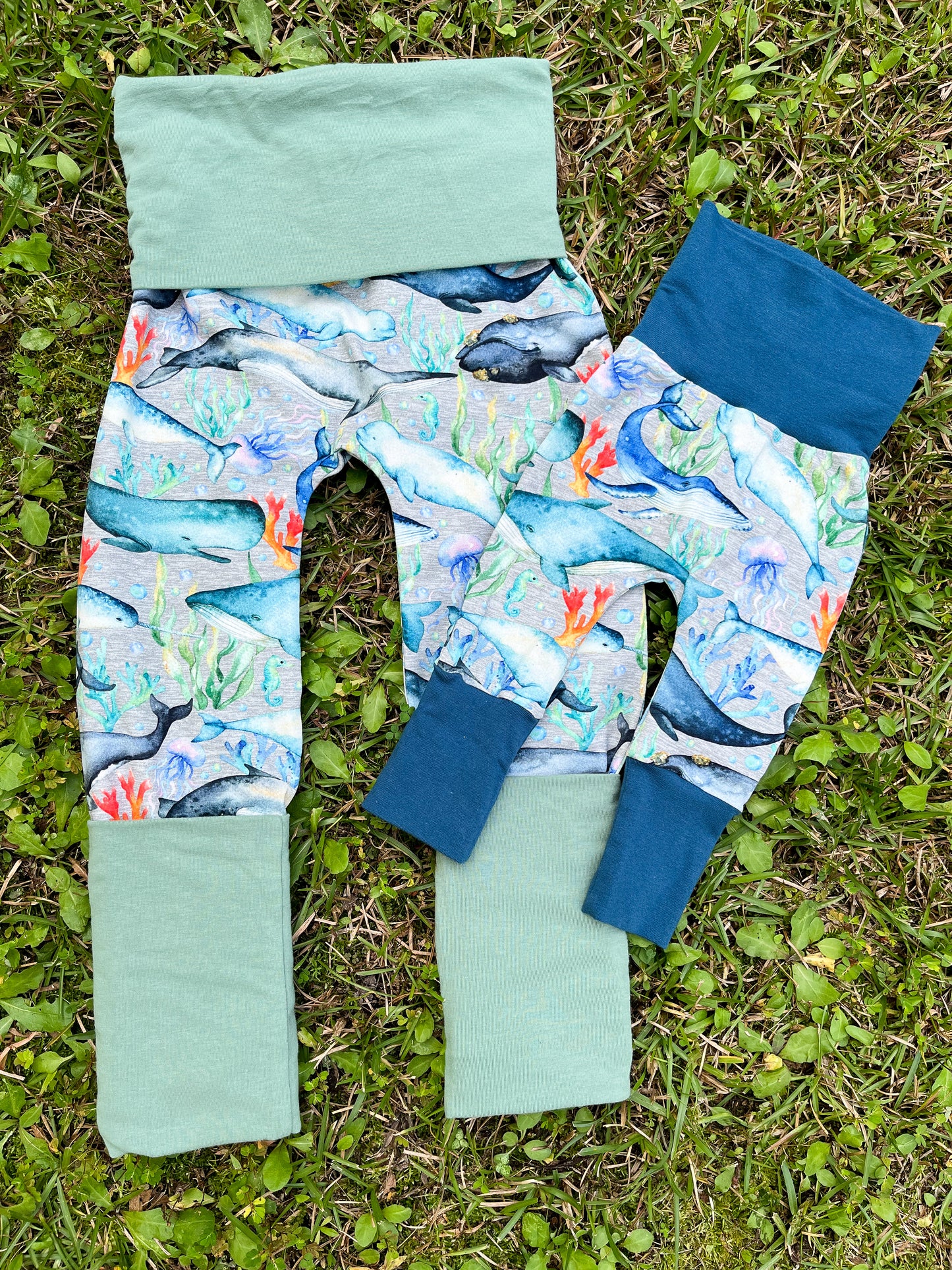 Grow With Me Pants - Sea Creatures