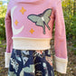 Grow-With-Me Cropped Hoodie / Moths