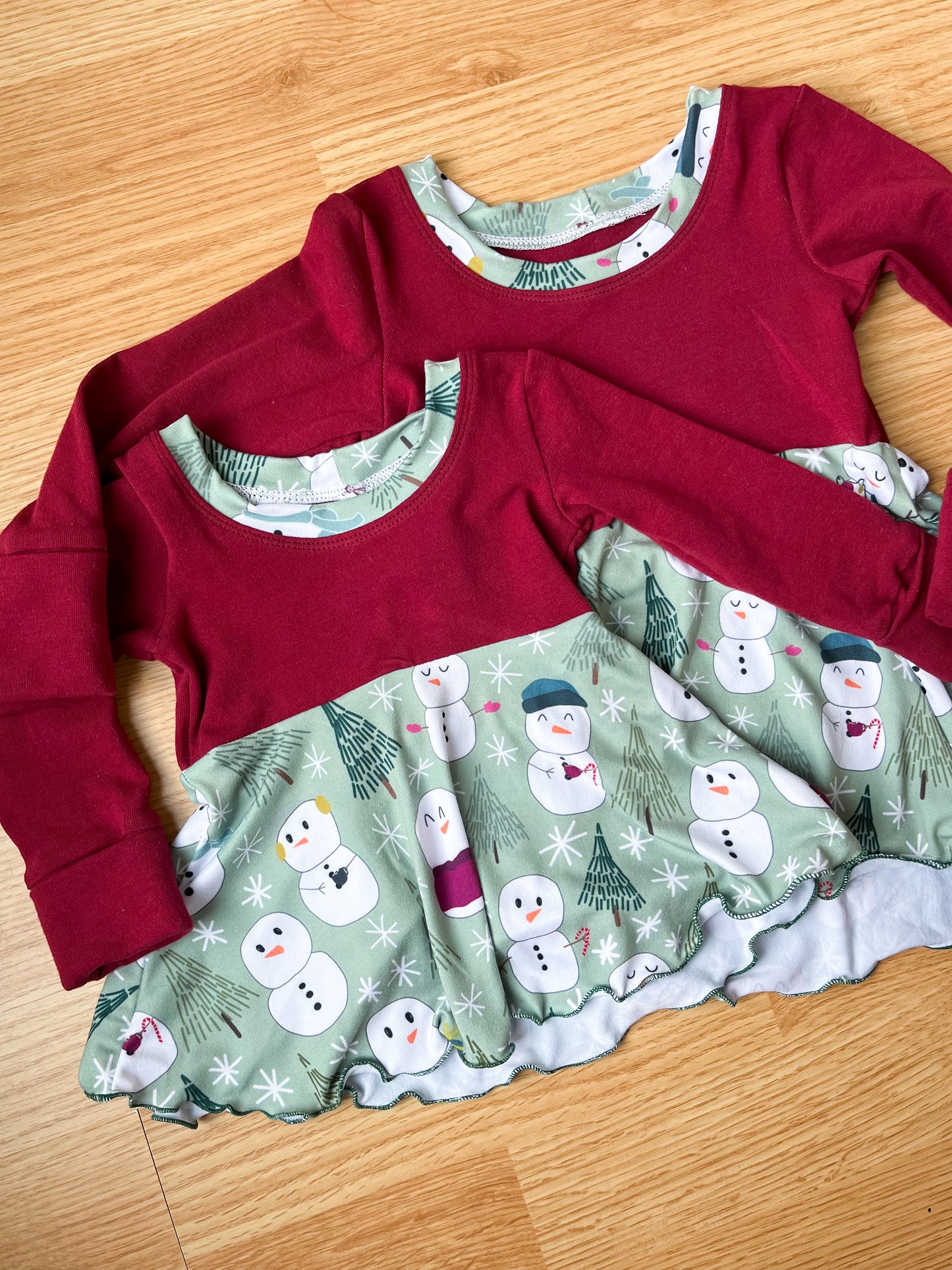 Grow-With-Me Tunic Peplum - Snowmen