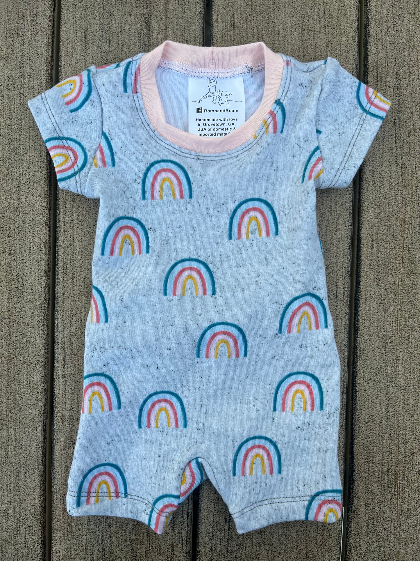 Multiple Sizes - Rainbows Snugglebug Romper